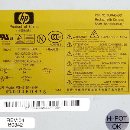 HP PS-5151-3HF 308446-001 308619-001 Power Supply 150W - Maranos.de