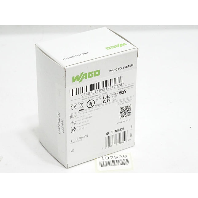 Wago 750-333 FC Profibus Feldbuskoppler / Neu OVP versiegelt - Maranos.de