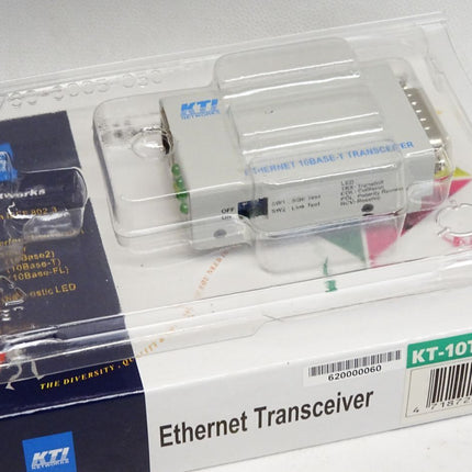 KTI Networks Ethernet 10Base-T Transceiver AUI to UTP Transceiver KT-10T / Neu OVP - Maranos.de