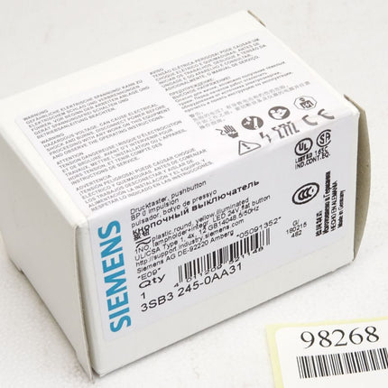 Siemens Drucktaster gelb 3SB3245-0AA31 / Neu OVP - Maranos.de