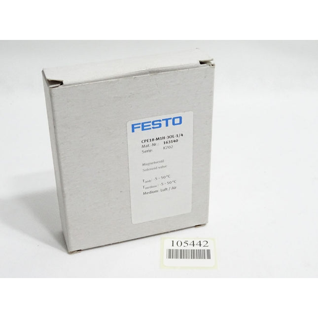 Festo Magnetventil 163140 CPE18-M1H-3OL-1/4 / Neu OVP - Maranos.de