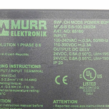 MURR Elektronik MCS-B 0,6-100-240/24 85160 Evolution 1 Phase 0.6 - Maranos.de