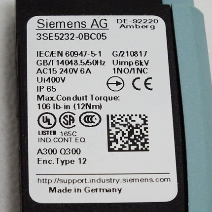 Siemens 3SE5232-0BC05 Positionsschalter / Unbenutzt - Maranos.de
