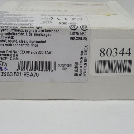 Siemens 2 Stück 3SB3501-6BA70 / 3SB3 501-6BA70 Leuchtmelder Klar NEU-OVP - Maranos.de