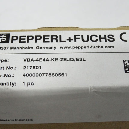 Pepperl+Fuchs 217801 AS-Interface-Anschaltmodul VBA-4E4A-KE-ZEJQ/E2L / Neu OVP - Maranos.de
