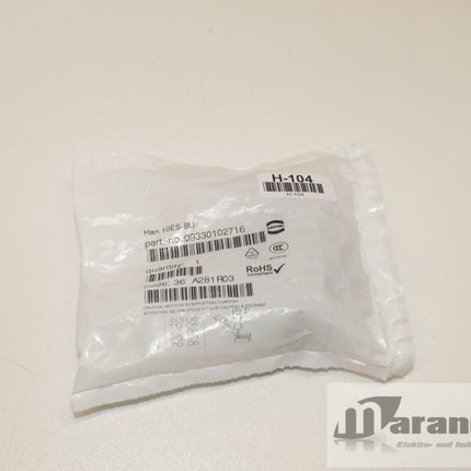Neu-OVP: Harting 10 ES-BU Buchseneinsatz / 0933301027716/ 09 33 01 02 7716 - Maranos.de