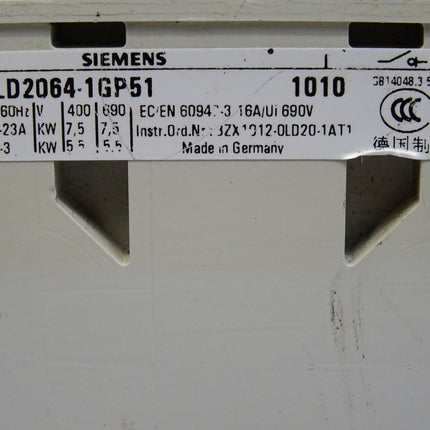 Siemens Lasttrennschalter Hauptschalter 3LD2064-1GP51 - Maranos.de