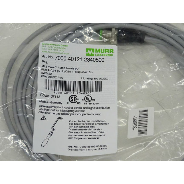 Murr Elektronik 7000-40121-2340500 / M12 / Code 67113 NEU - Maranos.de