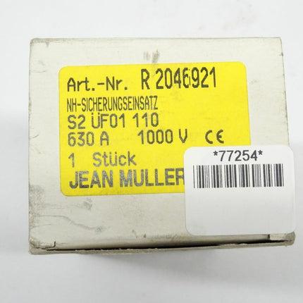 Jean Müller 630A-aR / 1000V/100kA S2üf01/110/630A / 1000V HLS 2 NEU-OVP - Maranos.de