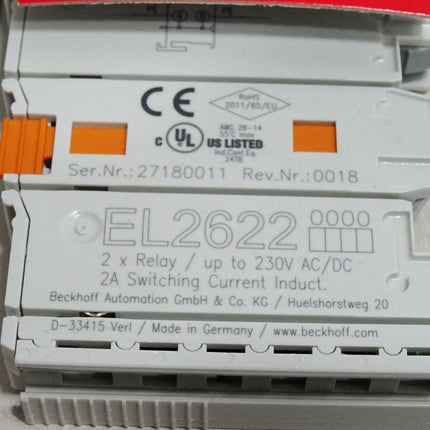 Beckhoff EL2622 0000 Ausgangsklemme / Neu OVP - Maranos.de