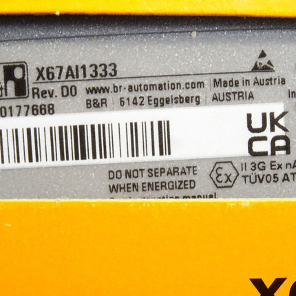 B&R X67AI1333 X67 AI 1333 Rev.D0 4 analoge Eingänge  / Neu OVP - Maranos.de