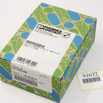 Phoenix Contact VC-AR3/4M / 1852998 / Inhalt : 5 Stück / Neu OVP versiegelt - Maranos.de