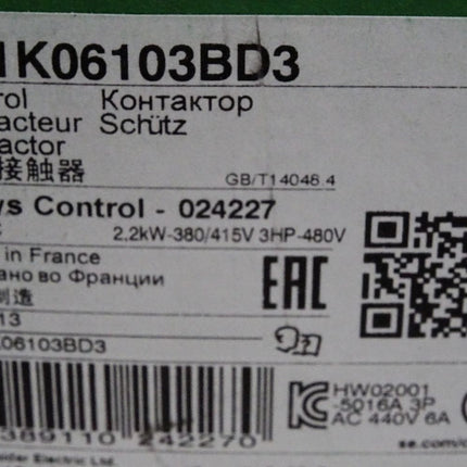 Schneider Electric LP1K06103BD3 Schütz TeSys Control 024227 / Neu OVP - Maranos.de