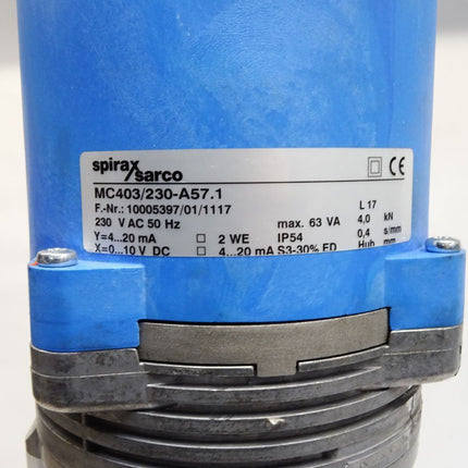 Spirax Sarco Stellantrieb MC403/230-A57.1 / Unbenutzt - Maranos.de