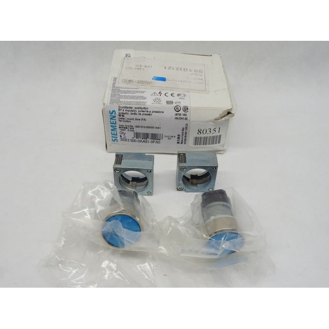 Siemens 2 Stück 3SB3500-0AA51-0PA0 / 3SB3 500-0AA51-0PA0 Drucktaster Blau NEU-OVP - Maranos.de