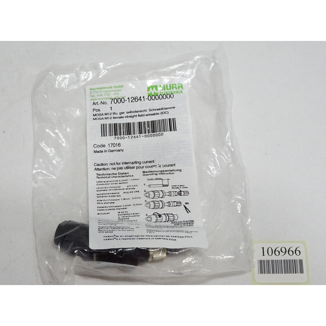 Murr Elektronik 7000-12641-0000000 Stecker M12  / Neu OVP - Maranos.de
