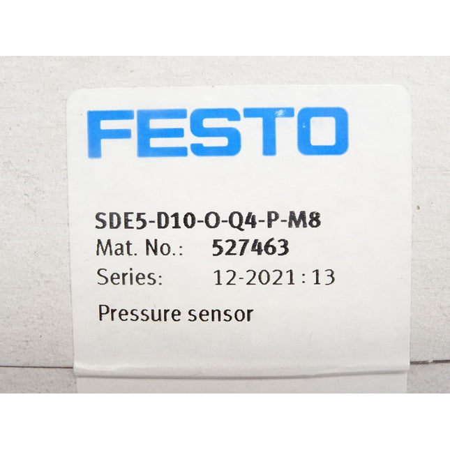Festo SDE5-D10-O-Q4-P-M8 / 527463 / Drucksensor / Neu OVP versiegelt - Maranos.de