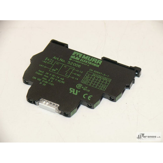 Murr Elektronic 52006 Miro Input: 24V DC-14 / 6A Output: 250V Relais / - Maranos.de