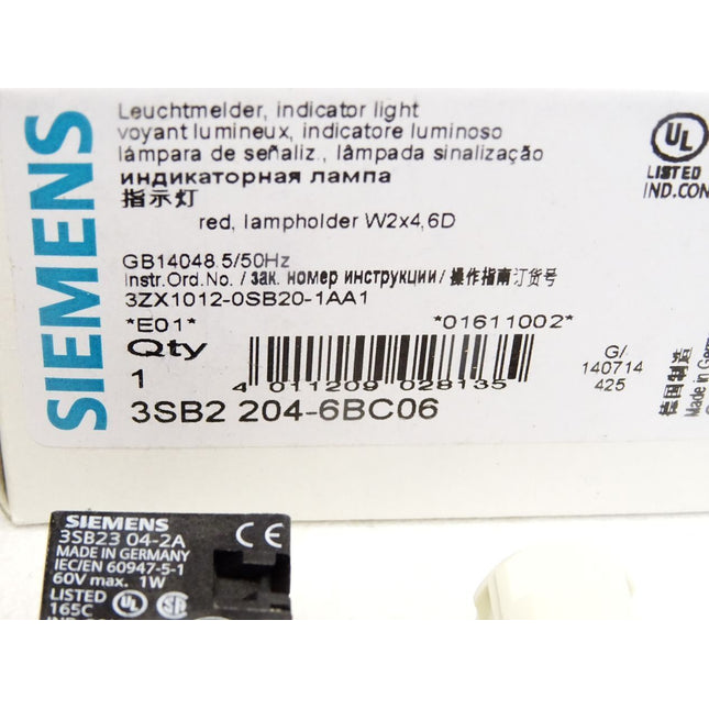 Siemens Leuchtmelder rot 3SB2204-6BC06 (3SB2304-2A) / Neu OVP - Maranos.de