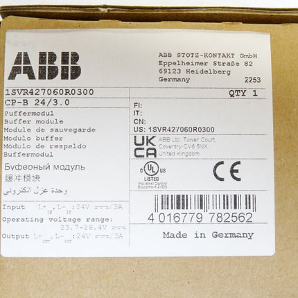 ABB 1SVR427060R0300 CP-B 24/3.0 Puffermodul / Neu OVP - Maranos.de