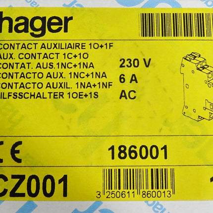 Hager Hilfsschalter 1OE+1S CZ001 186001 / Neu OVP - Maranos.de