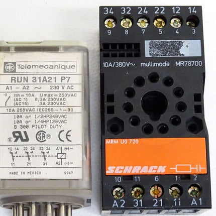 Telemecanique Relais RUN31A21P7 RUN 31A21 P7 + Schrack MR78700 - Maranos.de