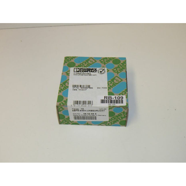 NEU Phoenix Contact ZBFM 5/WH / 0803595 Unbedruckt - Maranos.de