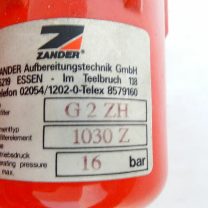 Zander Ecodry Adsorptionstrockner / Filter G2X/1030X + G2ZH/1030Z  16bar - Maranos.de