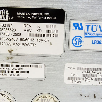 Martek Power PS2194 08236523 Power Supply 1200W - Maranos.de
