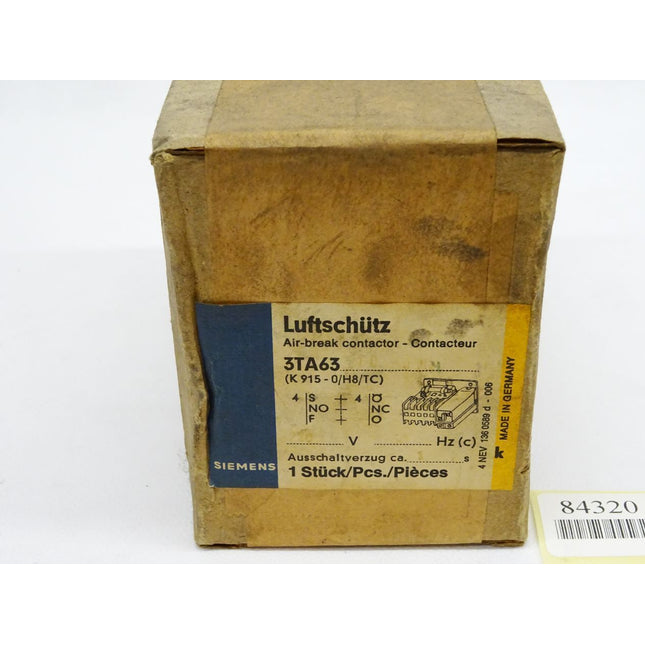 Siemens Luftschütz 3TA63 (K915-0/H8/TC) / neu OVP versigelt - Maranos.de