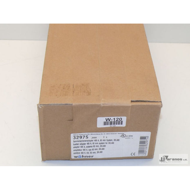 Neu-OVP: Wöhner 32975.000 Sammelschienenadapter 400A ,60mm System 3VL400 - Maranos.de