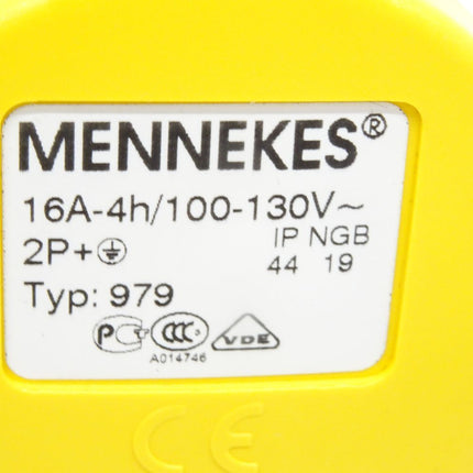 Mennekes Kupplung StarTOP 16A-4h/100-130V~ 2P+ Typ 979 3-polig / Neu - Maranos.de