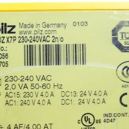 Pilz 777056 PNOZ X7P 230-240VAC 2n/o Sicherheitsschaltgerät - Maranos.de