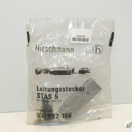 NEU/OVP Hirschmann 931692-106 Leitungsstecker STAS 5 - Maranos.de