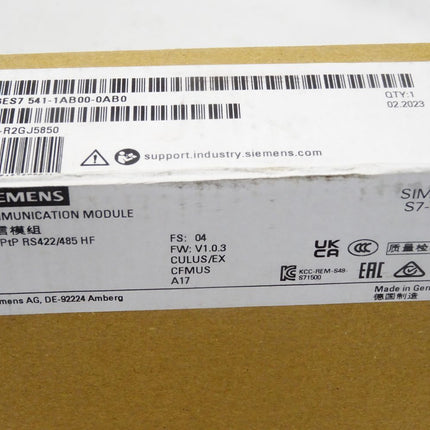 Siemens S7-1500 6ES7541-1AB00-0AB0 6ES7 541-1AB00-0AB0 / Neu OVP versiegelt - Maranos.de