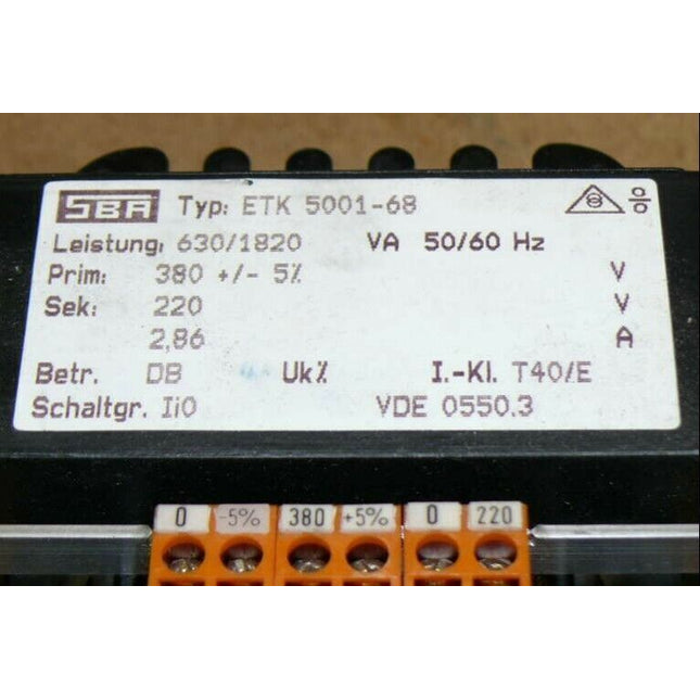 SBA ETK 5001-68 Trafo / 630/1820 / 5001 - 68 - Maranos.de