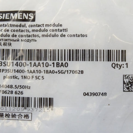 Siemens Kontaktmodul 3SU1400-1AA10-1BA0 / Neu OVP - Maranos.de