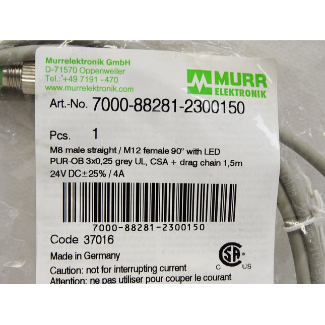 Murr Elektronik Kabel 7000-88281-2300150 / Neu OVP - Maranos.de