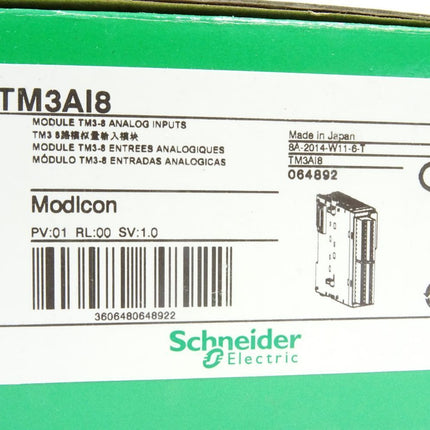 Schneider Electric Modicon TM3AI8 Analoges Eingangsmodul / Neu OVP - Maranos.de