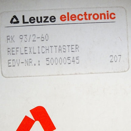 Leuze Electronic Reflexlichttaster RK93/2-60 50000545 / Neu OVP - Maranos.de