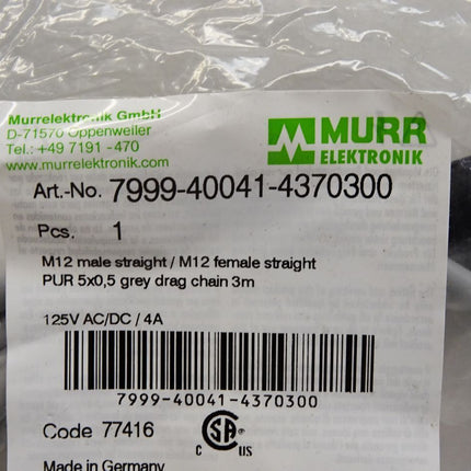 Murr Elektronik Kabel 7999-40041-4370300 / Neu OVP - Maranos.de