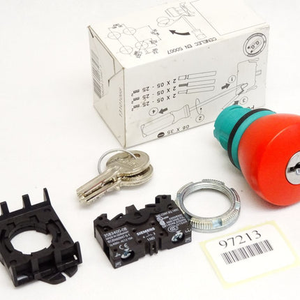 Giovenzana Pilzdrucktaster Drucktaster rot mit Schloß 13101068 / Neu OVP - Maranos.de