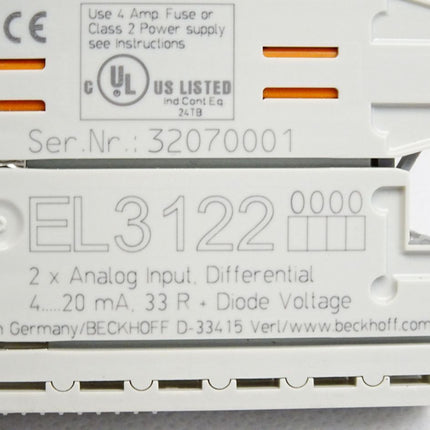 Beckhoff EL3122 2-Kanal-Analog-Eingang - Maranos.de