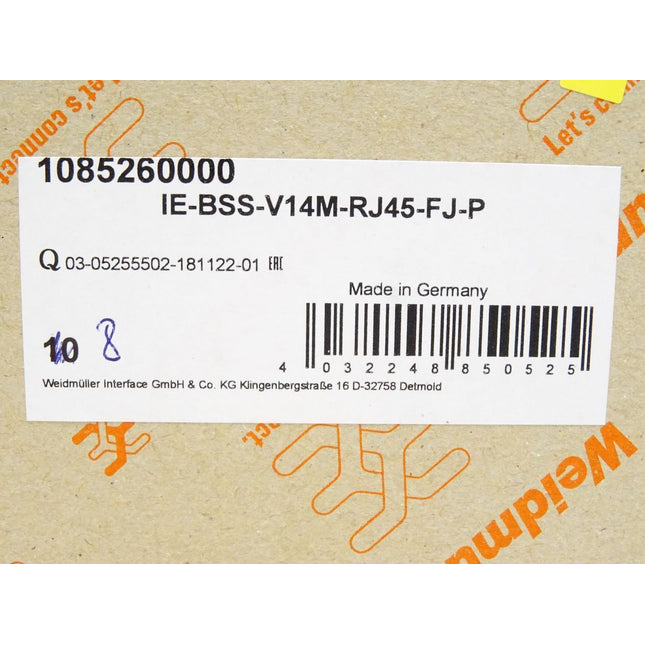 Weidmüller IE-BSS-V14M-RJ45-FJ-P / 1085260000 / Inhalt : 8 Stück / Neu OVP - Maranos.de