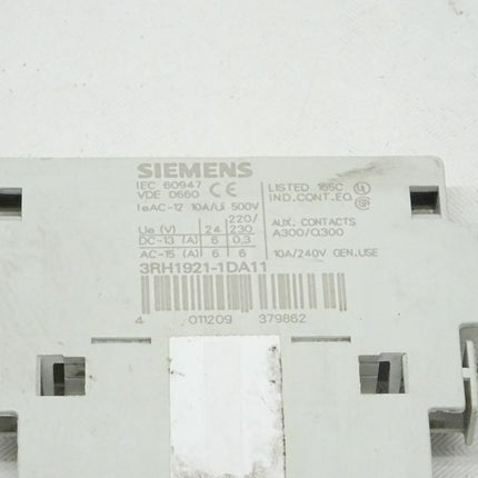 Siemens Hilfsschalterblock 3RH1921-1DA11 / 3RH1 921-1DA11 - Maranos.de