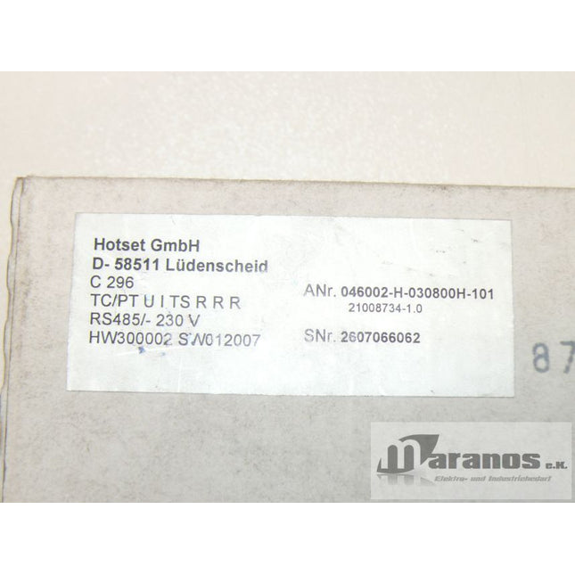 Neu-OVP: hot Control C296 RS485 /-230V / 046002-H-030800H-101 - Maranos.de
