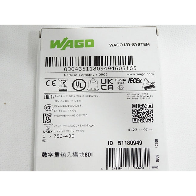 Wago 753-430 8-Kanal-Digitaleingang / Neu OVP versiegelt - Maranos.de