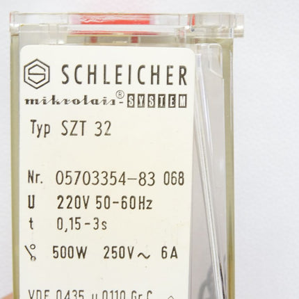 Schleicher Mikrolais SZT32 05703354-83 0.15-3s Zeitrelais / Neu OVP - Maranos.de
