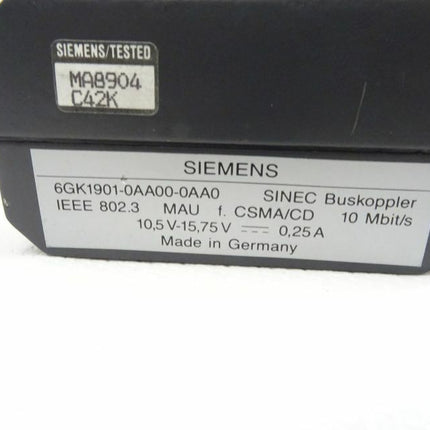 Siemens 6GK1901-0AA00-0AA0 / 6GK1 901-0AA00-0AA0 Sinec Buskoppler - Maranos.de
