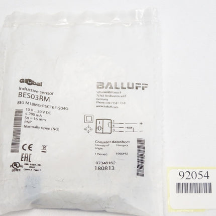 Balluff Inductive Sensor BES03RM BES M18MG-PSC16F-S04G / Neu OVP - Maranos.de